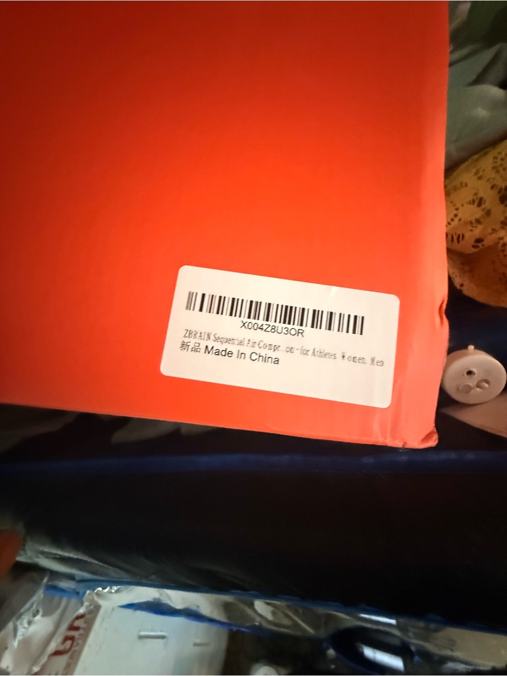 Black & Orange Leg Compression Massager with Remote - Picture 4 of 4